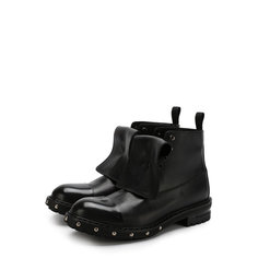 Ботинки Alexander McQueen Высокие кожаные ботинки с отделкой Alexander McQueen