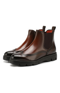 Кожаные челси Santoni