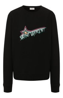 Хлопковый пуловер Saint Laurent