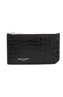 Кожаный футляр для кредитных карт Saint Laurent
