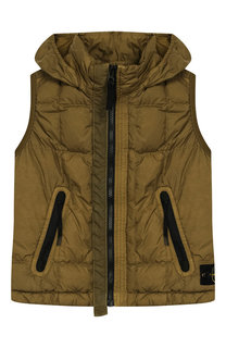 Пуховой жилет с капюшоном Stone Island