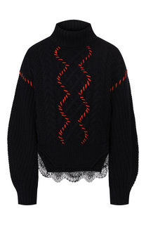 Свитер из смеси хлопка и шерсти self-portrait