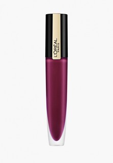 Тинт для губ LOreal Paris L'Oreal жидкий матовый Rouge Signature, с металлическим эффектом, оттенок 204, "Я очаровываю", фиолетовый, 7 мл