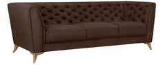 Диван тканевый прямой Честер 248 см Fulton коричневый (Искусственная замша) Home Me