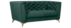 Диван тканевый прямой Честер 180 см Fulton изумрудный (Искусственная замша) Home Me