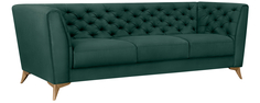Диван тканевый прямой Честер 248 см Fulton изумрудный (Искусственная замша) Home Me