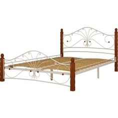 Кровать ГЗМИ Фортуна 1 белый-махагон 160