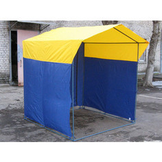 Палатка торговая Митек Домик 1,9х1,9 (разборная)(синий/желтый)
