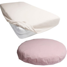 Набор трикотажных простыней для овальных и круглых матрасов BamBola кулирка девочка 23