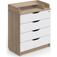 Комод раскладной Pituso Wood/ 804 ПВХ Дуб канзас, 4 ящика СИРИУС-2/ 804 ПВХ