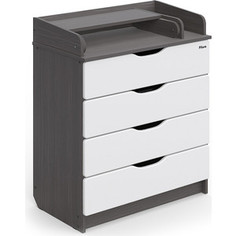 Комод раскладной Pituso Wood/ 804 ПВХ Древесина графит, 4 ящика СИРИУС-2/ 804 ПВХ