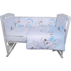 Комплект в кроватку BamBola 4 предмета УМКА Сатин, поплин Голубой 415