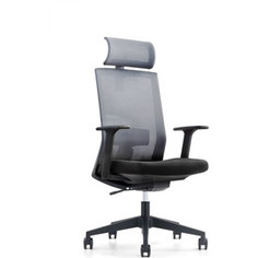 Кресло офисное NORDEN Партнер черный пластик/серая сетка/черная ткань