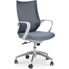 Кресло офисное NORDEN Спэйс gray LB/ светло-серый пластик/серая сетка/темно-серая ткань
