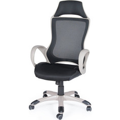 Кресло офисное NORDEN Реноме grey темно-серый пластик/черная ткань/черная сетка