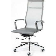 Кресло офисное NORDEN Хельмут grey сталь + хром/серебристая сетка