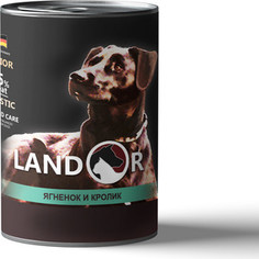 Консервы LANDOR ягненок и кроликом для пожилых собак 400г