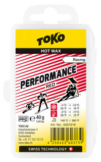 Мазь скольжения TOKO Performance red 40g, -4С/-12C