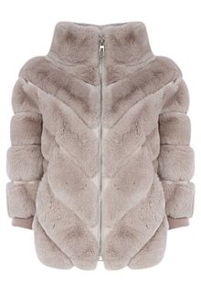 Комбинированная шуба из меха кролика Virtuale Fur Collection