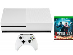 Игровая приставка Microsoft Xbox One S 1Tb White + Resident Evil 2