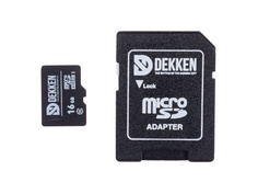 Карта памяти 16Gb - Dekken MicroSDHC Class 10 с переходником под SD 30003