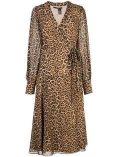 Jay Godfrey платье с запахом и леопардовым принтом