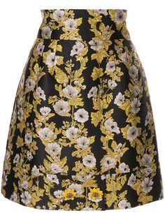 Dolce & Gabbana юбка с завышенной талией и цветочным узором