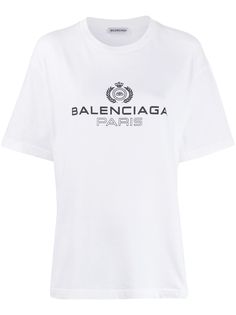 Balenciaga футболка с вышитым логотипом