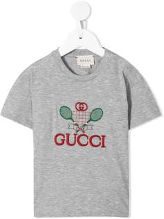 Gucci Kids футболка с вышитым логотипом