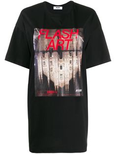 MSGM платье-футболка Flash Art