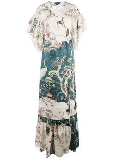 Patbo платье-кимоно с запахом