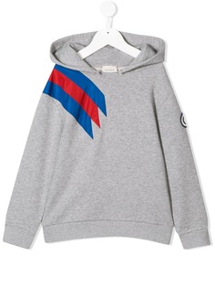 Gucci Kids толстовка с капюшоном и нашивкой-логотипом