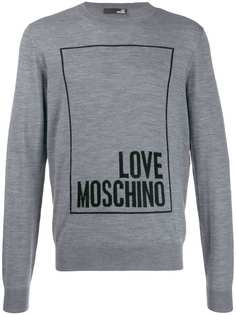Love Moschino джемпер с логотипом вязки интарсия