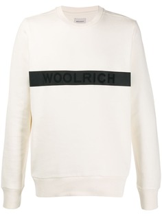 Woolrich толстовка с контрастной полоской и логотипом