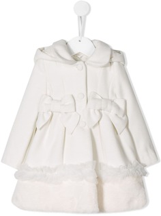 Lapin House пальто с капюшоном и бантами