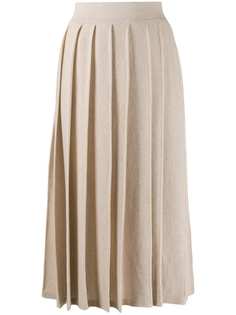 Agnona плиссированная кашемировая юбка