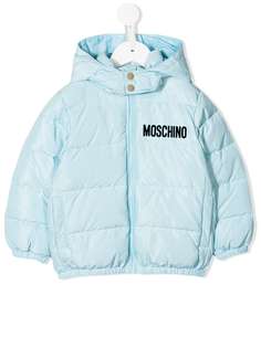 Moschino Kids пуховик с принтом Teddy Bear