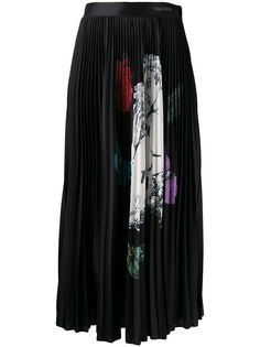Valentino плиссированная юбка с принтом