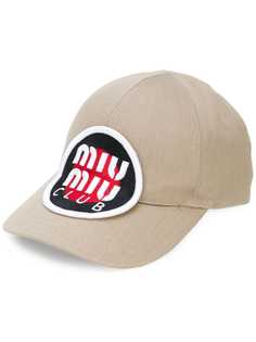Miu Miu кепка с заплаткой с логотипом