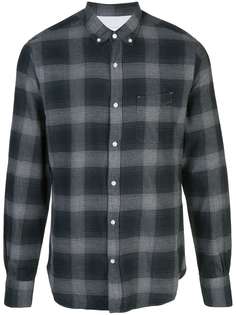 Officine Generale клетчатая рубашка с длинными рукавами