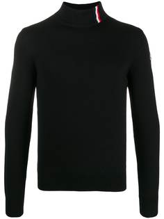 Moncler свитер с высоким воротником и полосками