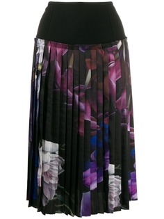 Roberto Cavalli плиссированная юбка с цветочным принтом