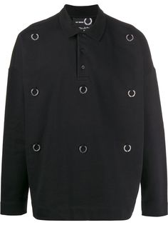 Raf Simons X Fred Perry свитер с воротником-поло и логотипом