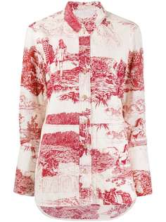 Chloé поплиновая рубашка Toile de Jouy с принтом Chloe
