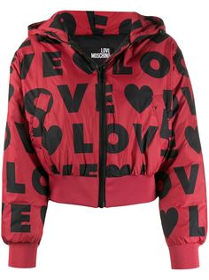 Love Moschino пуховик с логотипом