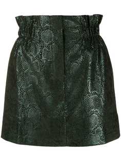 8pm ремень с тиснением под змеиную кожу и завышенной талией