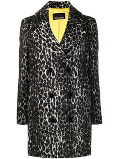Ermanno Ermanno пальто с анималистичным принтом