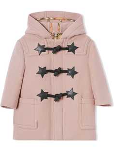 Burberry Kids дафлкот с декором из искусственной кожи