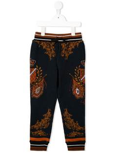 Dolce & Gabbana Kids спортивные брюки с манжетами и принтом