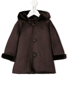 Douuod Kids однобортное пальто с капюшоном